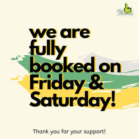 Fully Booked This Weekend 14th and 15th August 